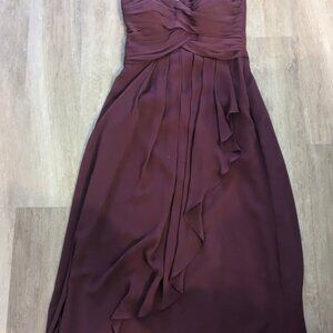 David's Bridal Maroon Dress- Size 10